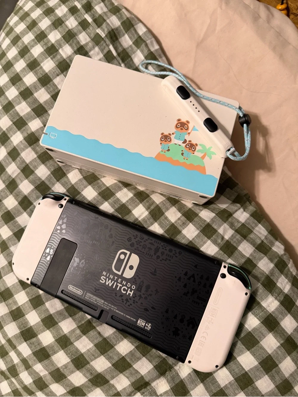 Nintendo Console with Mint & Teal Joy-Con Controllers